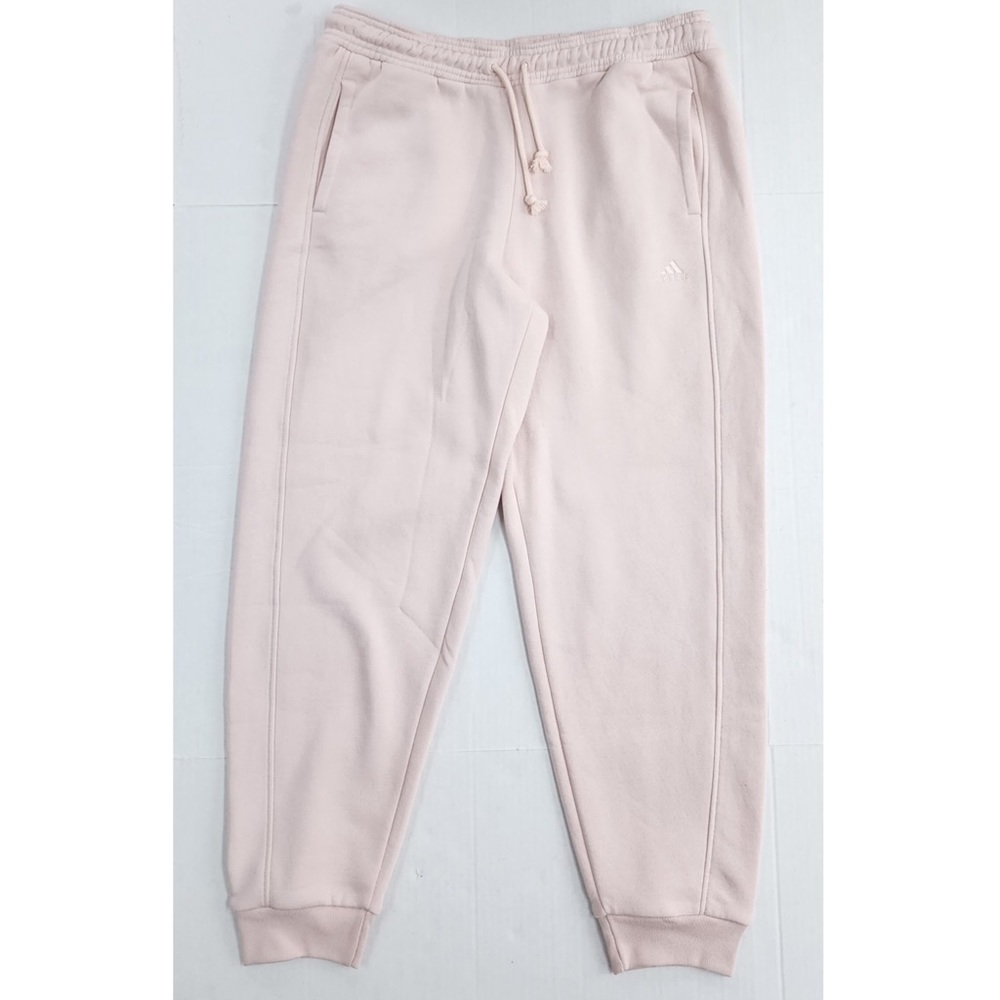 Adidas Light Pink Drawstring All Season Fleece Loose Fit Sweatpants - Picture 3 of 11